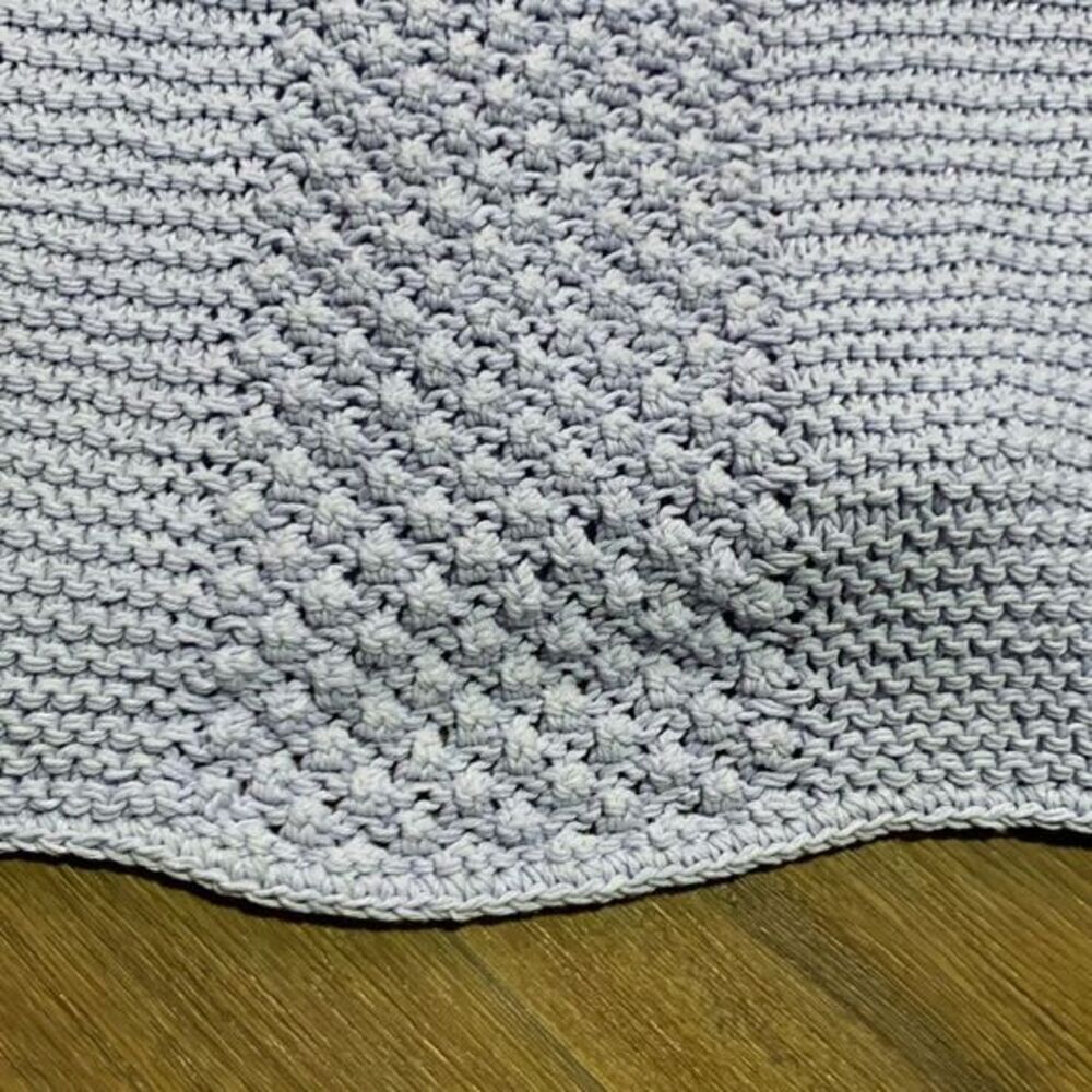 HANDKNITS lavander knit vest with triangle buttons hand made - Picture 7 of 10